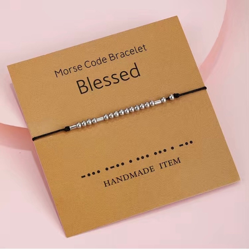 MORSE CODE “Blessed” Secret Message Bracelets!
